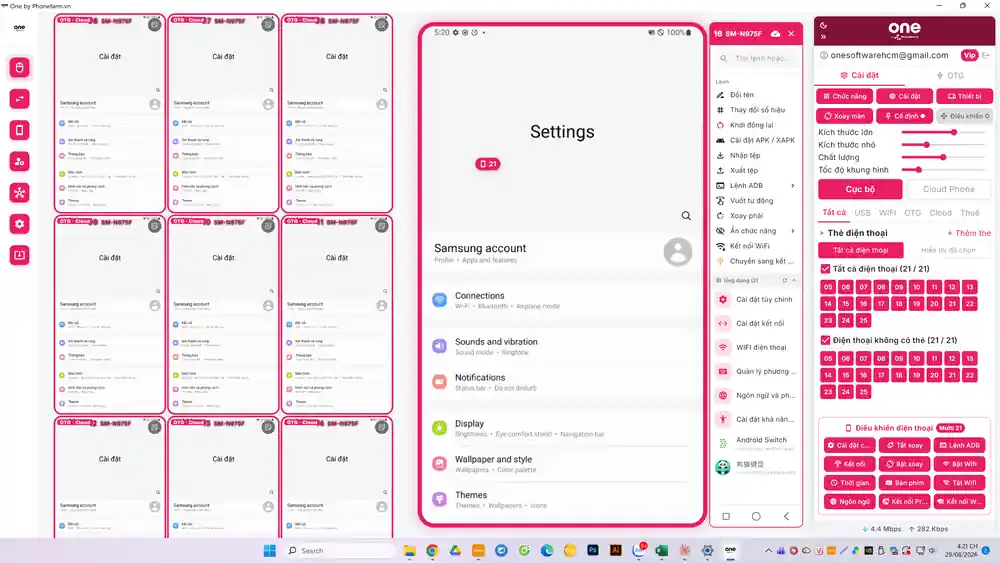 dieu khien cloud phone dong bo 21 may - Cloud Phone L&agrave; G&igrave;? M&aacute;y Thật Điều Khiển Từ Xa Hoạt Động Ra Sao