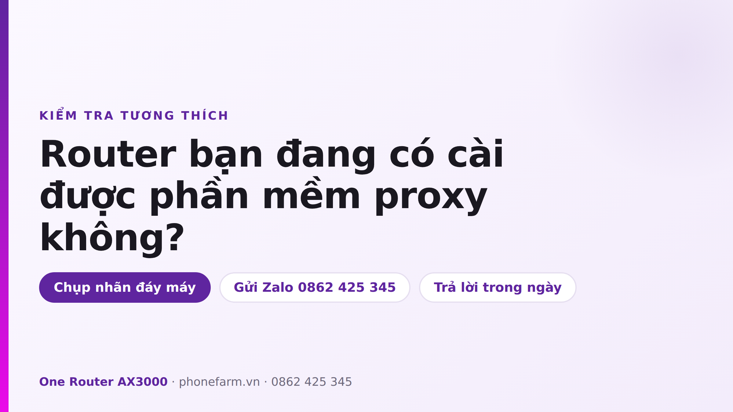 Kiểm tra router có cài được phần mềm proxy không