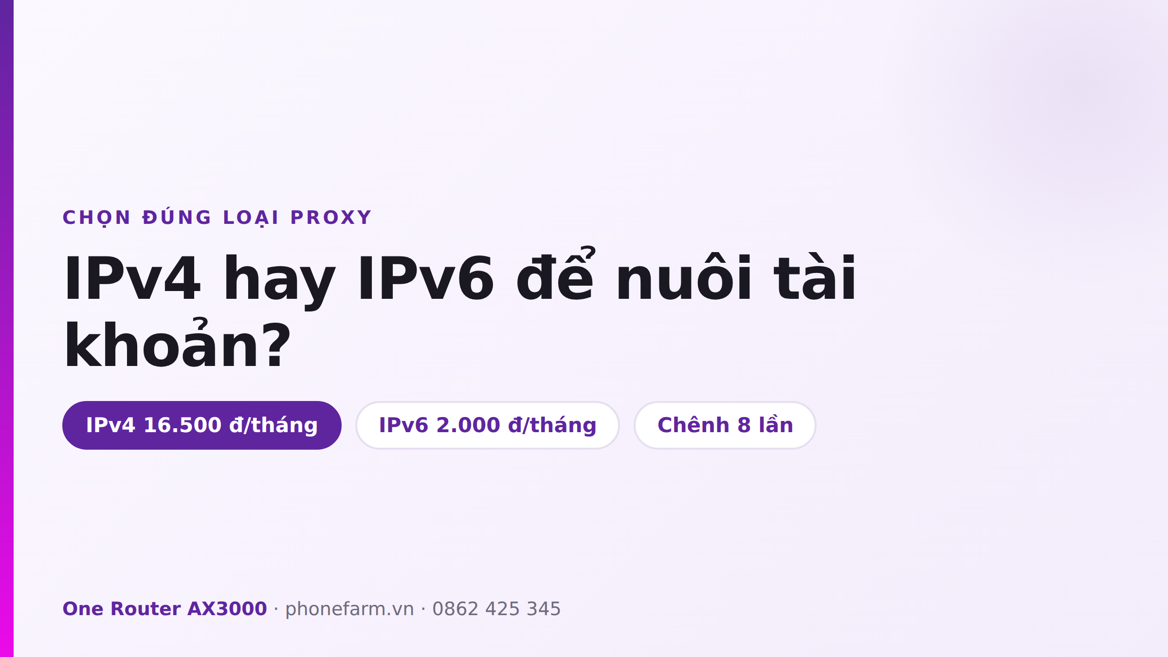 Chọn proxy IPv4 hay IPv6 để nuôi tài khoản